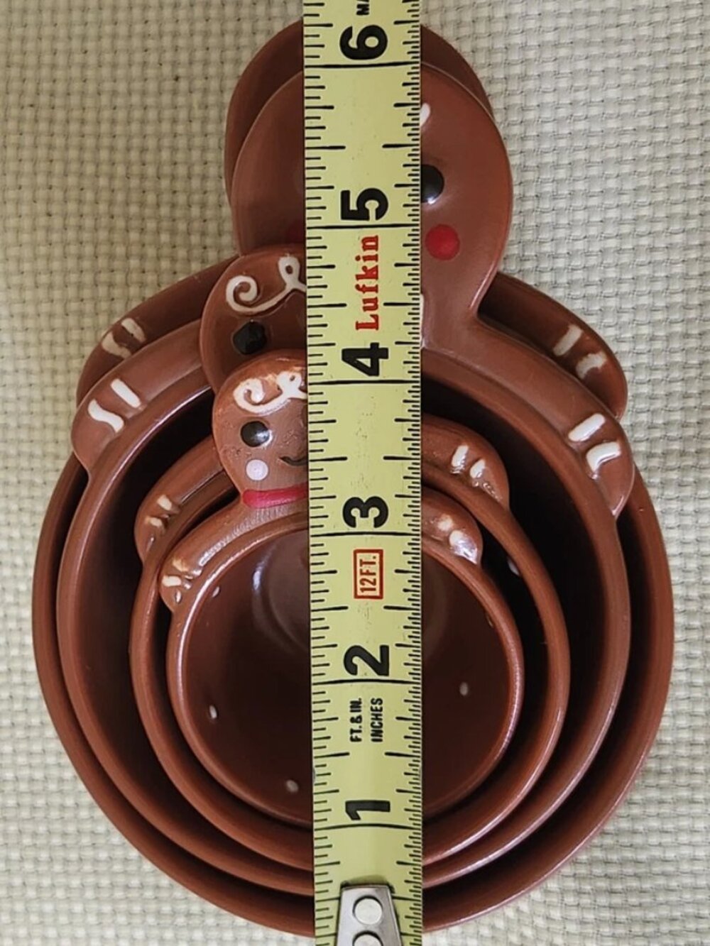 Target Gingerbread Man Ceramic Measuring Cups Set of 4 Christmas Holiday Baking - Picture 9 of 16